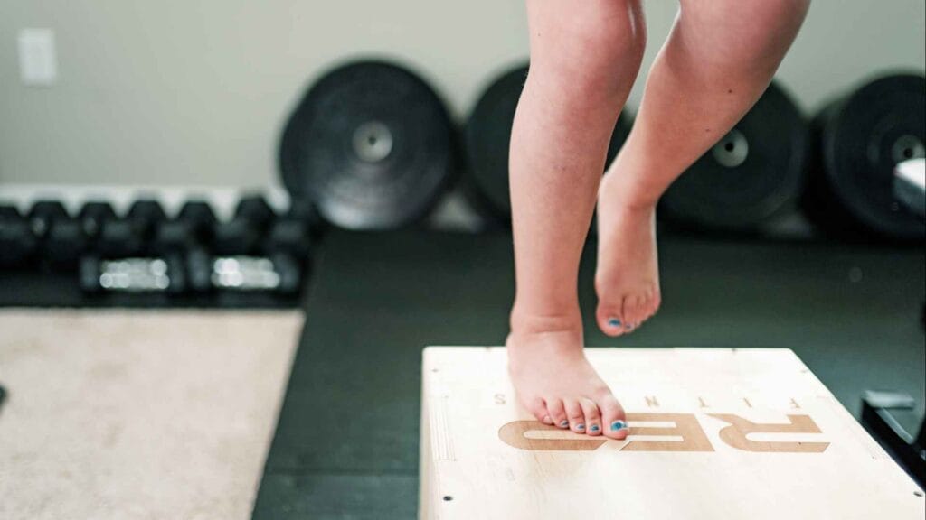 Kid jumping on a training session
